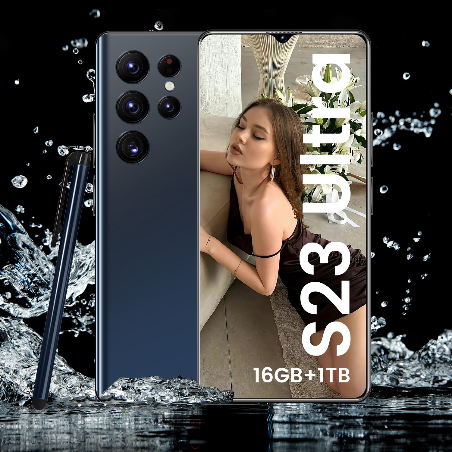 2023 NEW S23 Ultra s23 Big Screen 7.2 inch 16G+ 1TB original face unlock smart mobile cell phone Android 12 unlock mobile phone